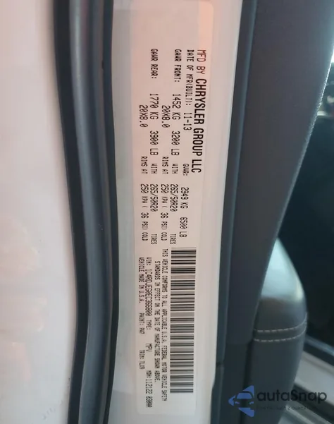 2014 Dodge Durango Citadel z USA, uszkodzony, nr VIN 1C4RDJEG0EC366800